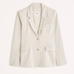 NWT Abercrombie & Fitch Women Cream Classic Suiting Blazer